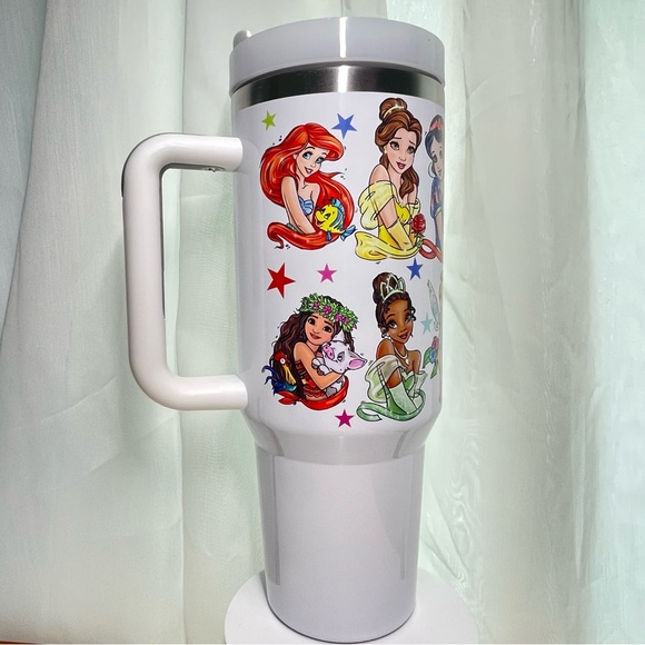 Disney Princess Brand new 40 oz double wall stainless travel office tumbler - Picture 5 of 11